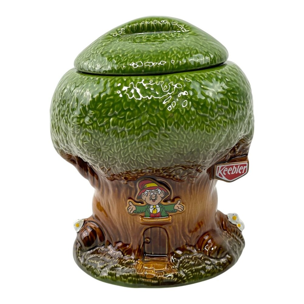 Vintage Nelson McCoy Keebler 1981 Ceramic Cookie Jar Elf Woodsy Classic Ernie